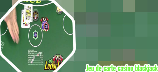 Jeu de carte casino blackjack